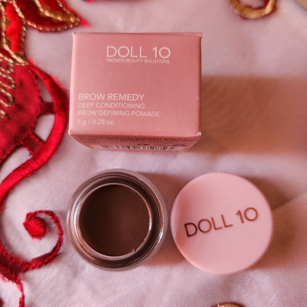 NIB*Doll 10 Brow Remedy Deep Conditioning Pomade -Dark Brown